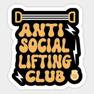 anti social lifting club Sticker